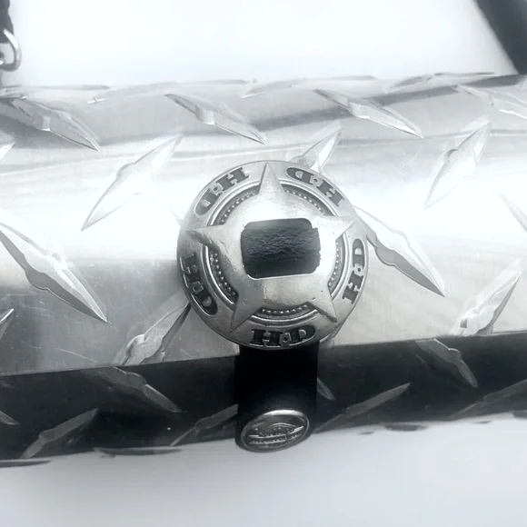 Vintage Harley Davidson Collectible Recycled Tailpipe Chrome Metal Hand Crafted